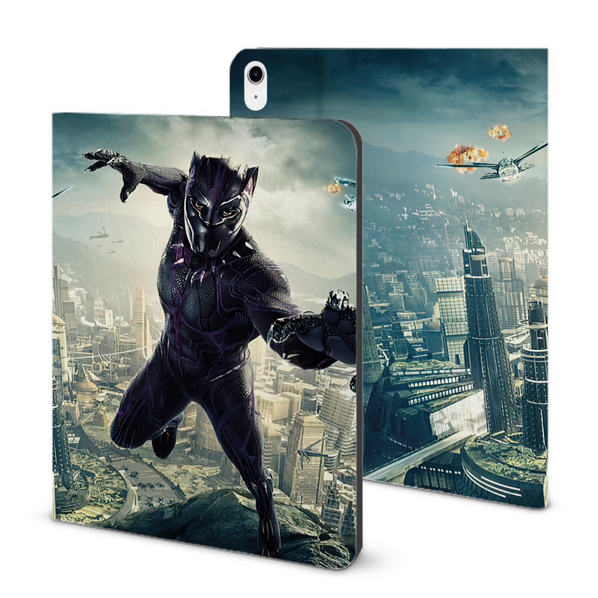 （画像用） アベンジャーズ The Avengers IPad ケース ブック型 PUレザー TPU 耐衝撃 軽量 薄型 ペン収納なし 全面保護 IPad 各モデル対応